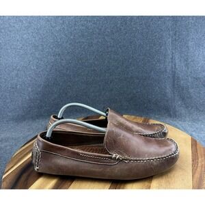 GH Bass Men's Dylan O Size 10.5M Brown Leather Slip On Driving Loafers Vibram